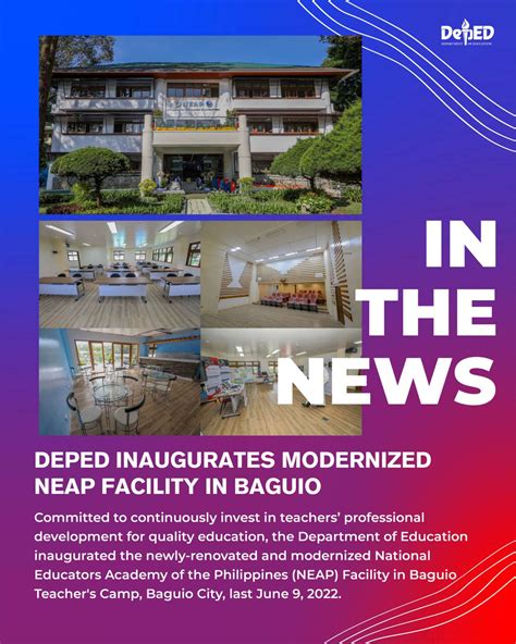 DepEd to turn over modernized NEAP facility, dev’t programs for .
